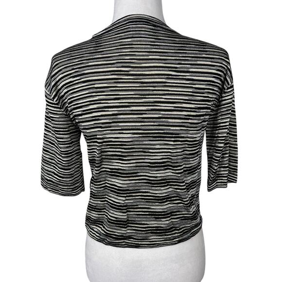 Missoni Shimmer Stripe Metallic Short Sleeve Blouse Size Small - Picture 3 of 8